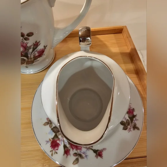 Not for sale Vintage 50s/60s Meiko Tea Rose Floral Tea Set - Picture 10 of 16